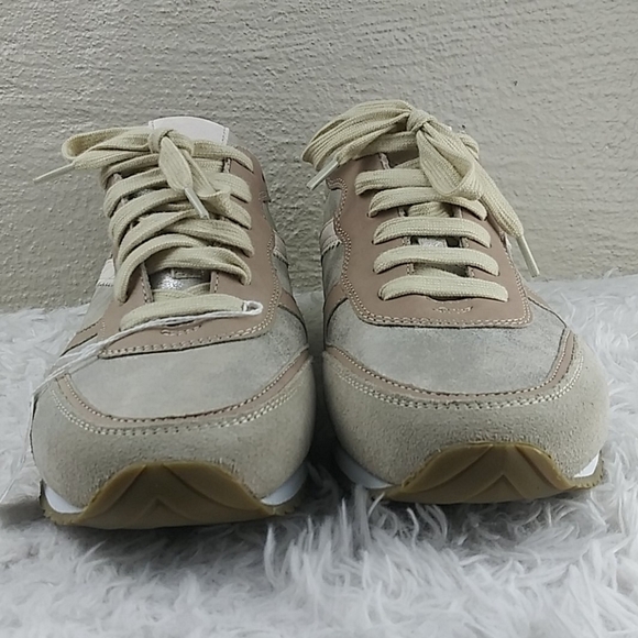 Regarde Le Ciel Desiree Sabbia Tan Leather Metallic Low Top Lace Up Sneaker - Picture 3 of 15